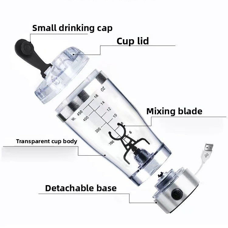 Electric Protein Shaker Bottle – 650ml