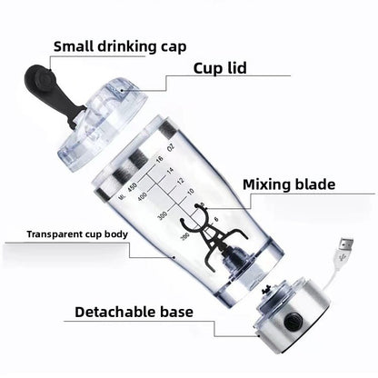 Electric Protein Shaker Bottle – 650ml